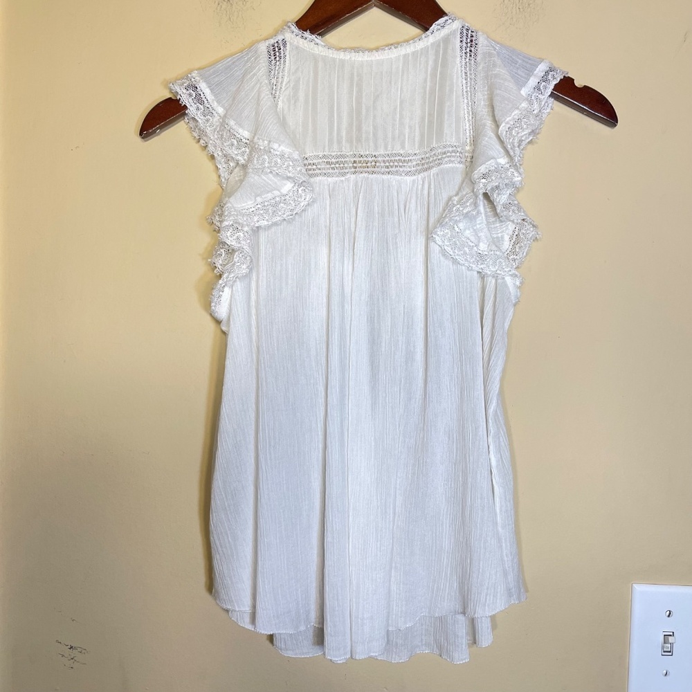 Ulla Johnson White Ruffled Top - image 7